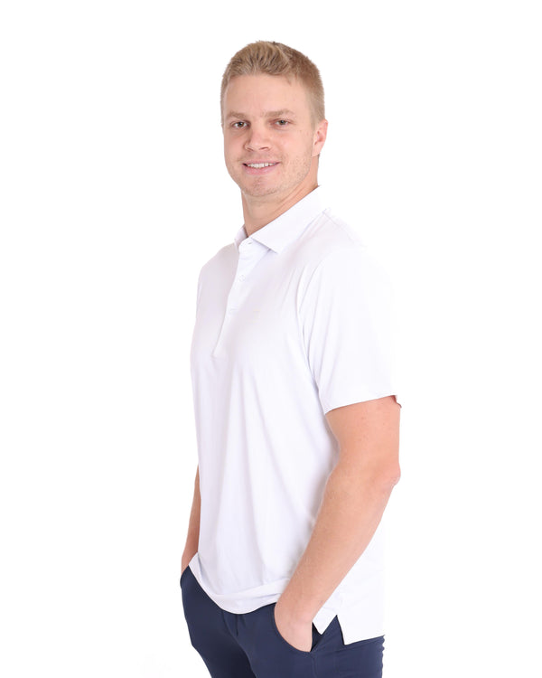 White Solid Polo