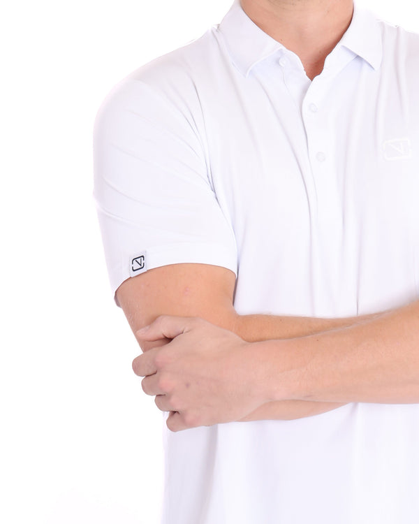 White Solid Polo